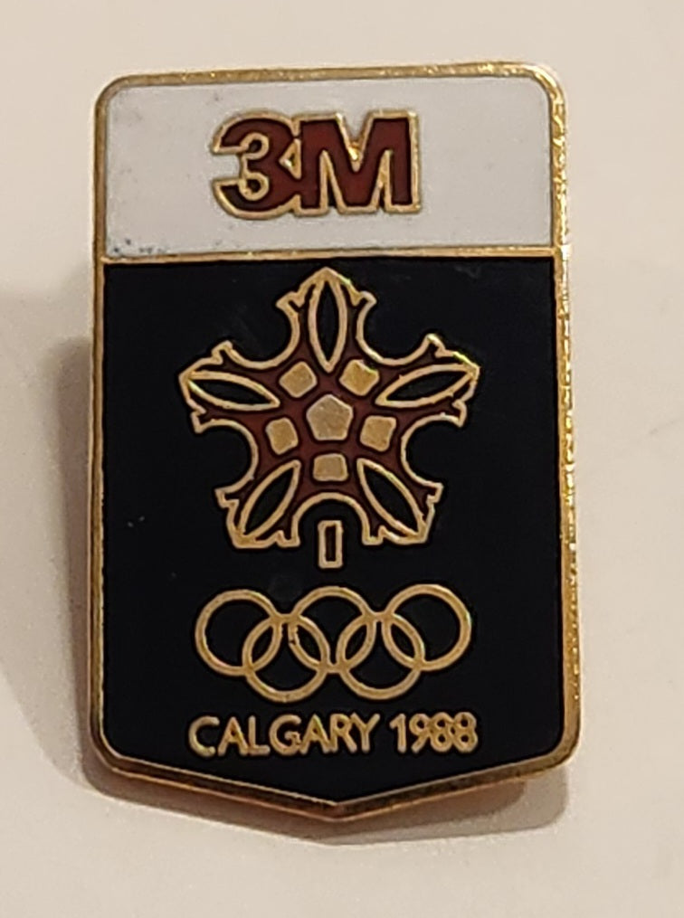 1988 Calgary Winter Olympic Games 3M Enamel Metal Lapel Pin
