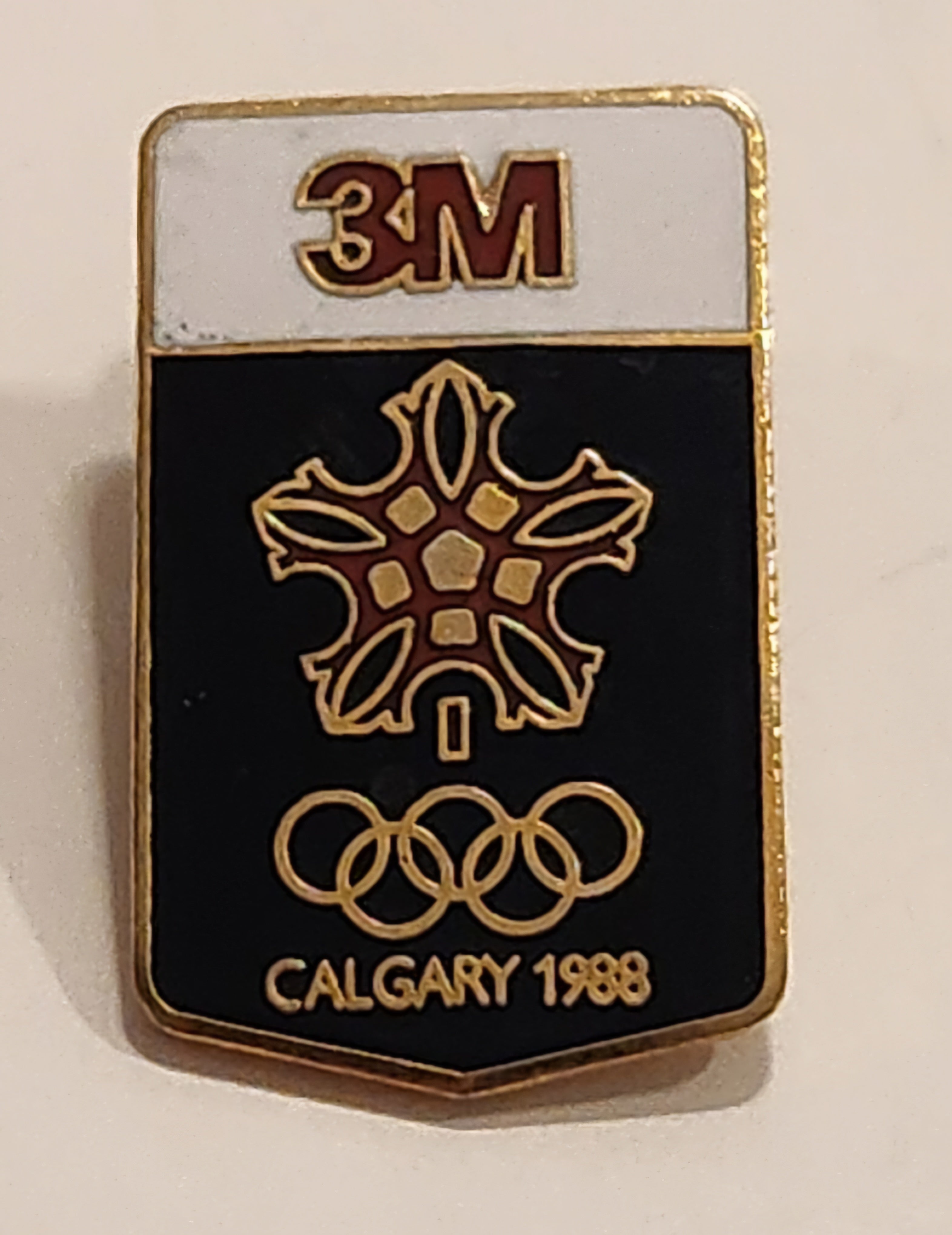 1988 Calgary Winter Olympic Games 3M Enamel Metal Lapel Pin 3