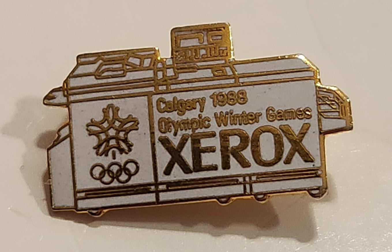 1988 Calgary Winter Olympic Games Xerox Enamel Metal Lapel Pin 3