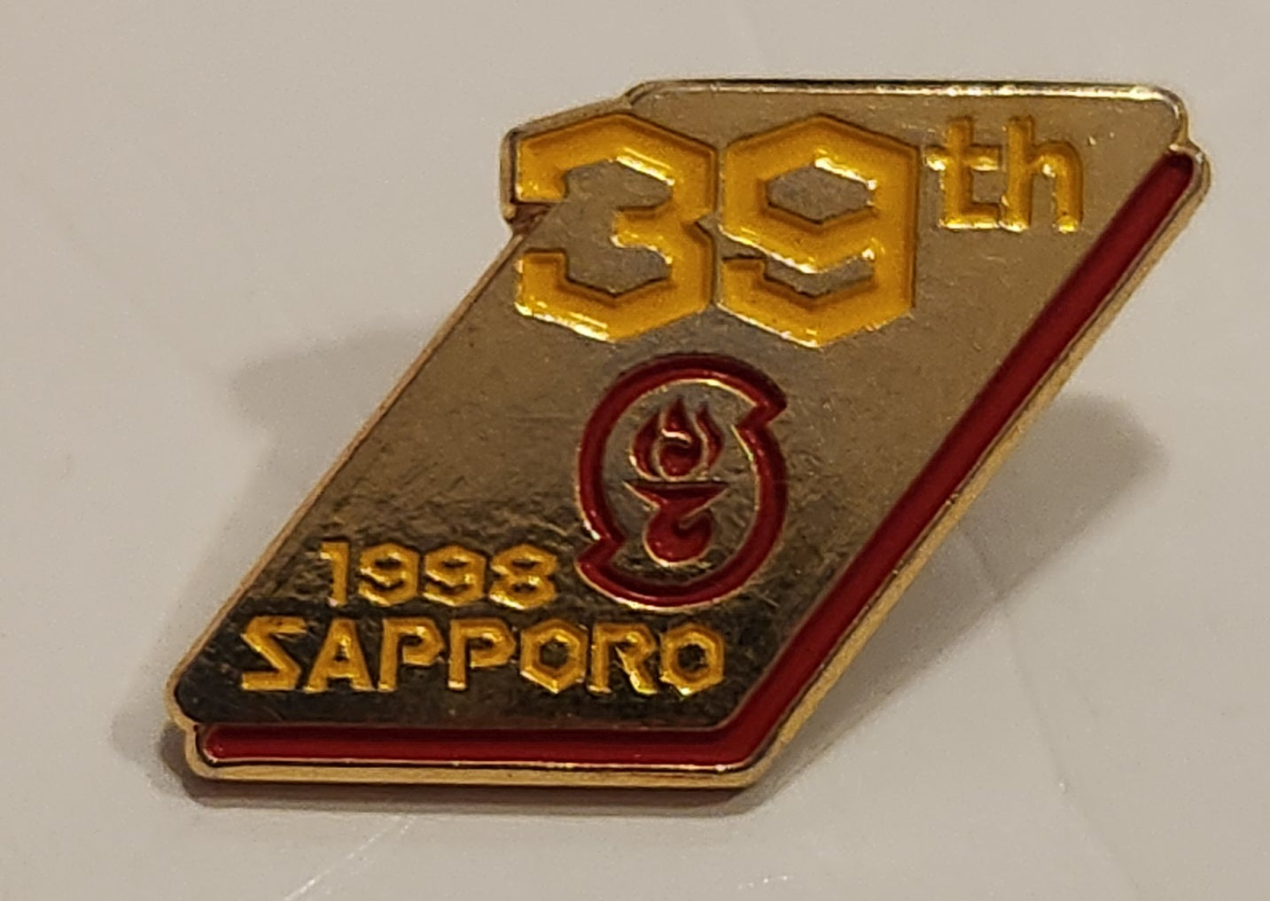Rare 1998 Nagano Japan 39th Olympic Games Sapporo Enamel Metal Lapel Pin 3