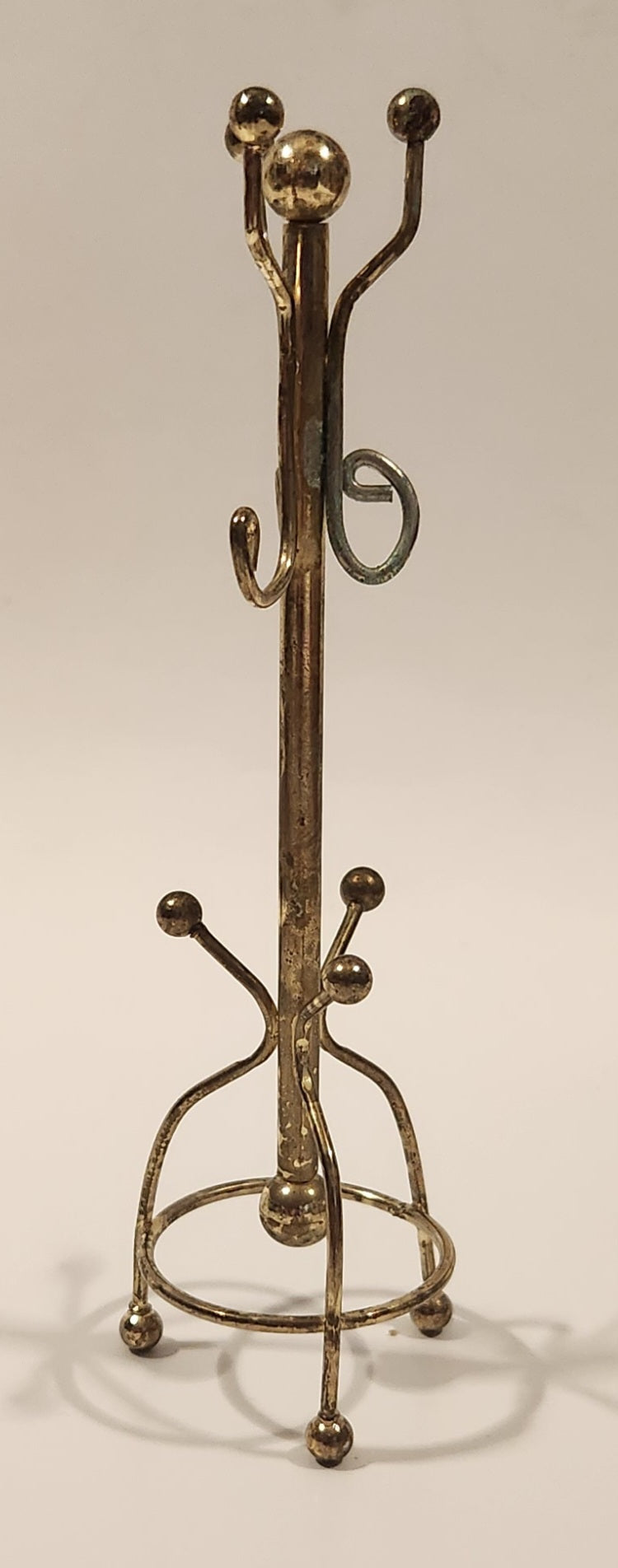 Vintage Coat Rack Dollhouse Brass Miniature 6" Tall 3