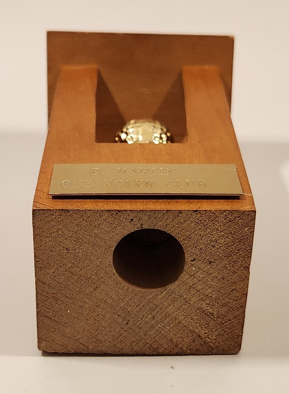 One Holer Club Outhouse Shaped Wood Golf Trophy Award 7