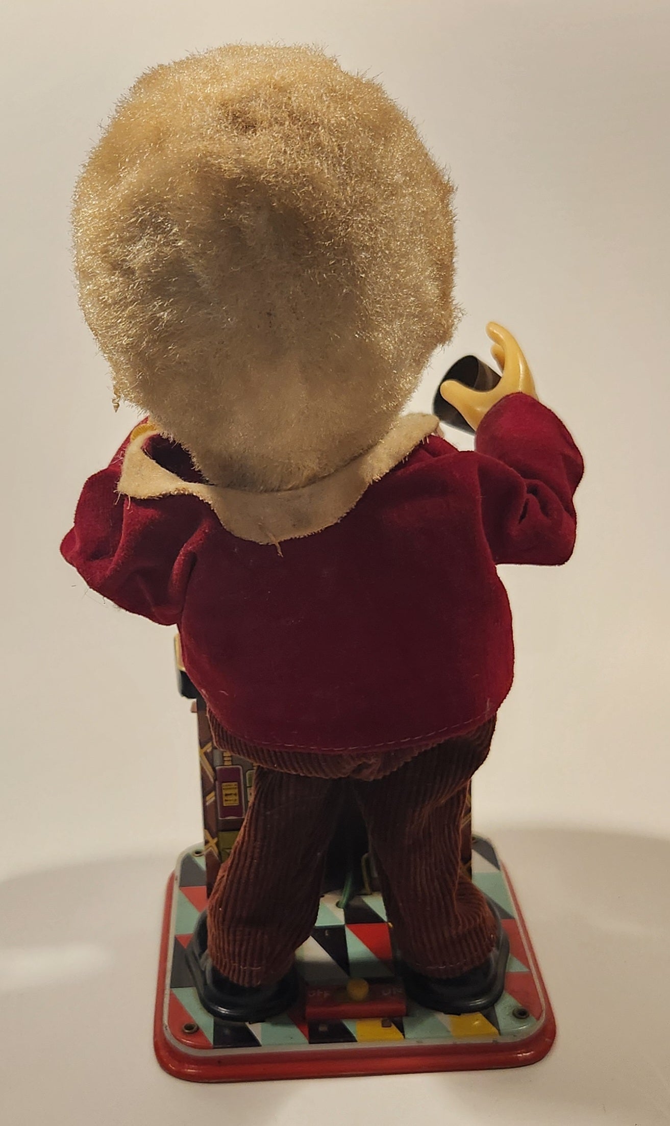 Vintage 1960s Charlie Weaver Brown Pants Battery Operated Animatronic Tin Bartender 4