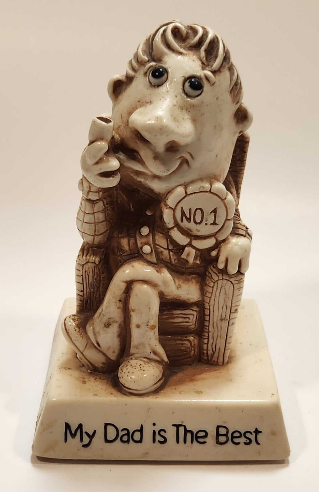 1976 Russ Berries & Co Inc My Dad is The Best Resin Figurine 9231 Made in USA