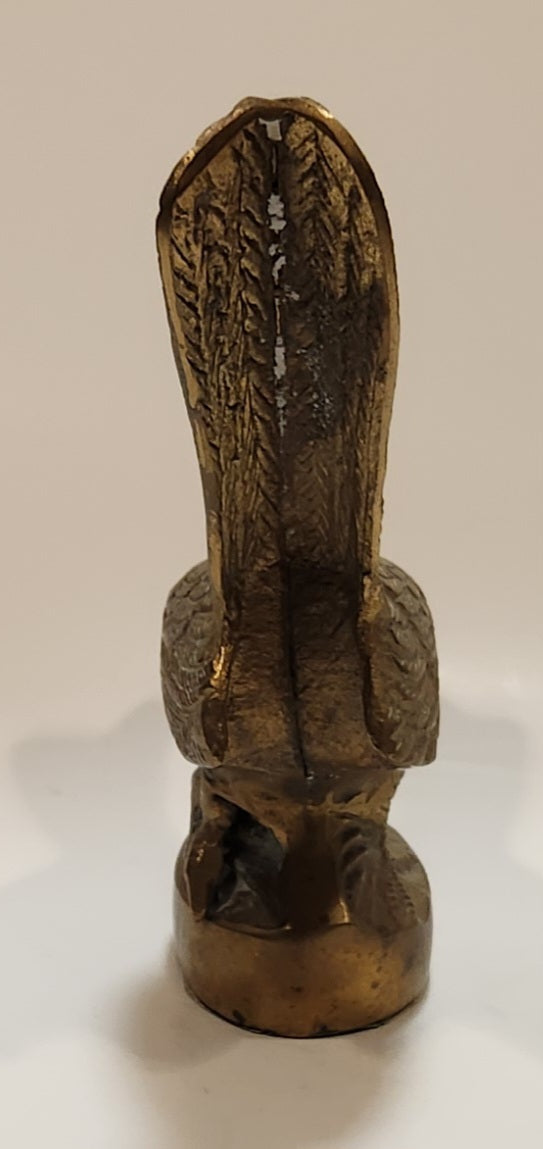 Vintage Roadrunner Bird with Tail Up 6" Brass Metal Figurine 3