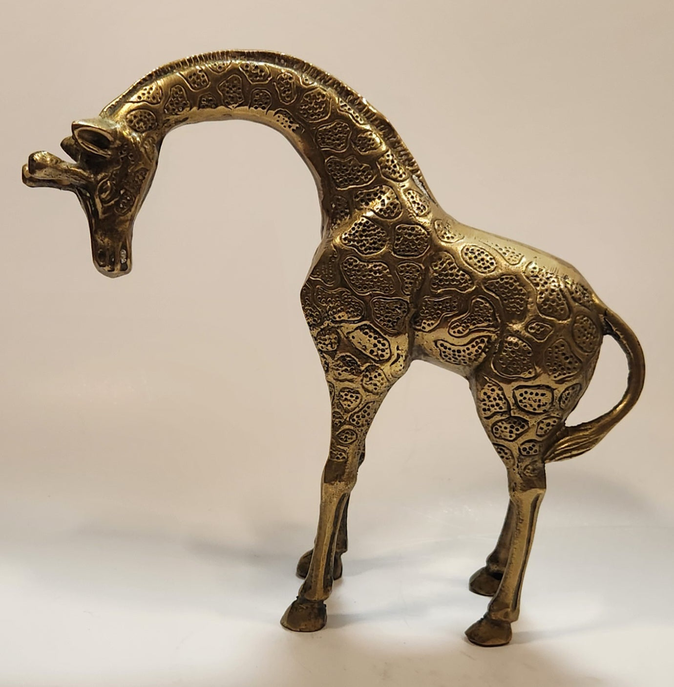 Vintage Mother Giraffe and Baby Giraffe Set of Brass Figurines 6