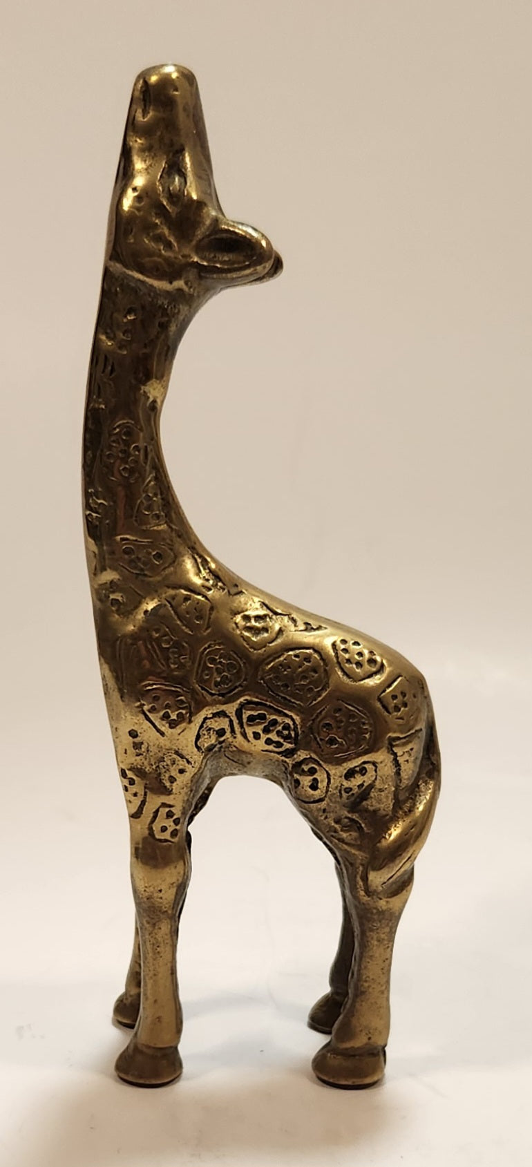 Vintage Mother Giraffe and Baby Giraffe Set of Brass Figurines 7