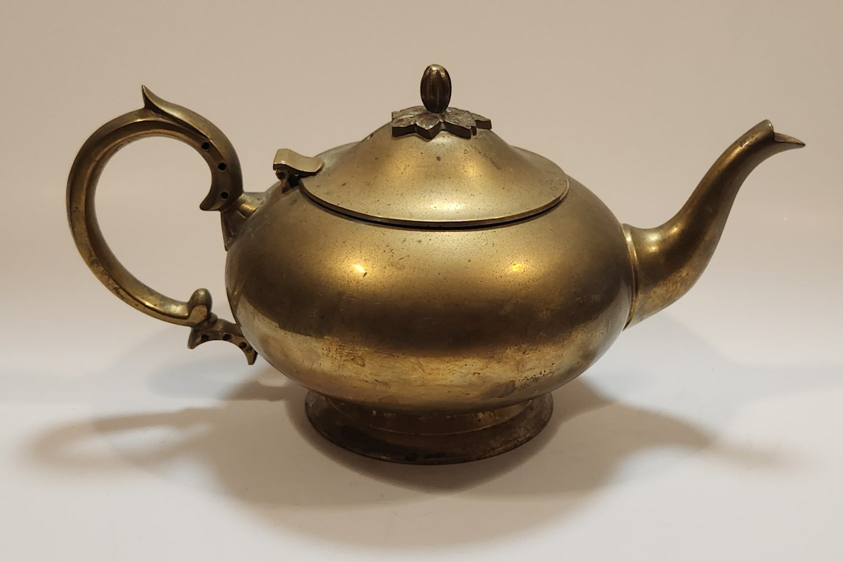 Vintage Teapot and Sugar Bowl Brass Metal Set Made in India 7