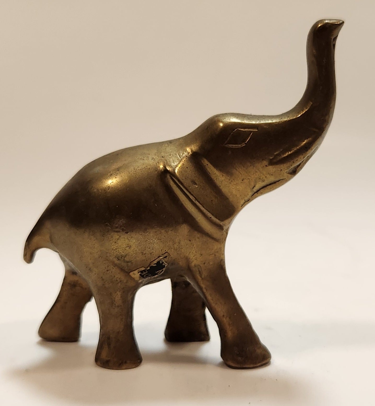 Small Brass Elephant 2 1/2" Long Animal Figurine 4