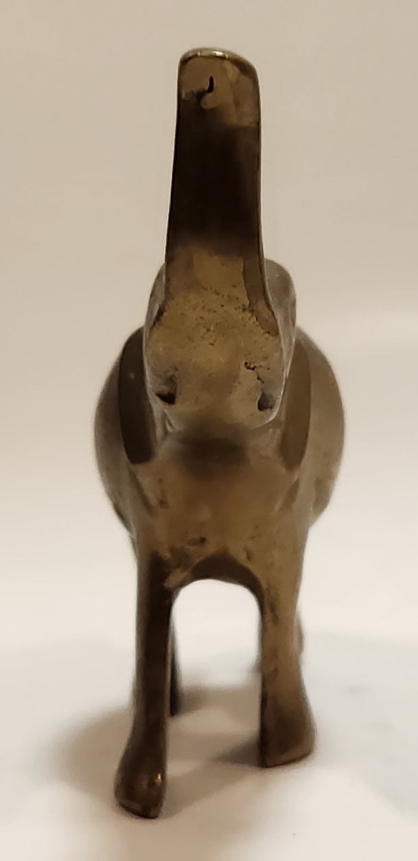 Small Brass Elephant 2 1/2" Long Animal Figurine 5