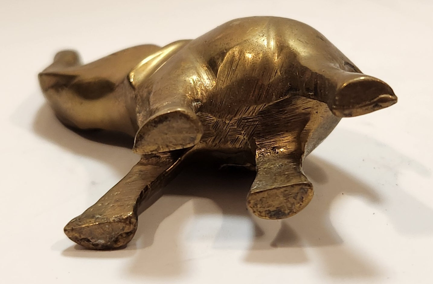 Small Brass Elephant 2 1/2" Long Animal Figurine 7
