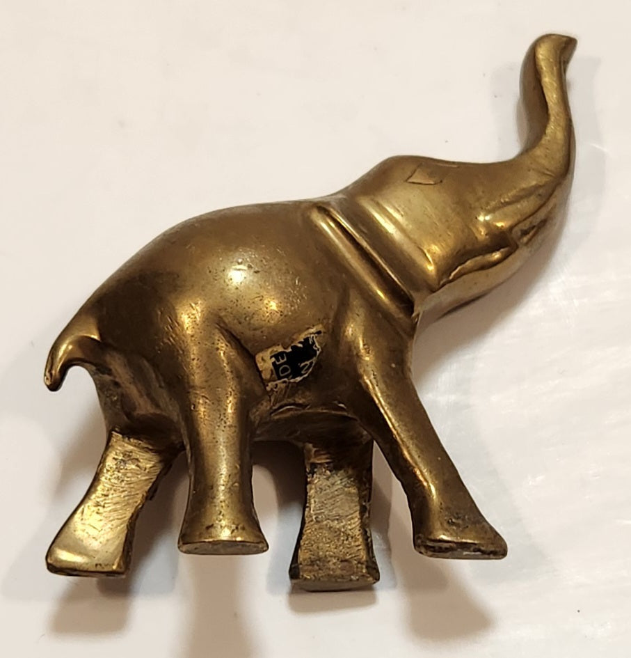 Small Brass Elephant 2 1/2" Long Animal Figurine 8