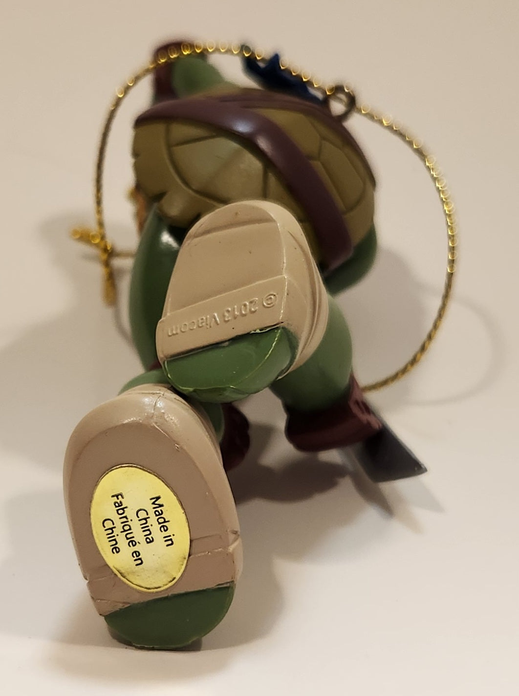 2013 Carlton Heirloom Viacom TMNT Teenage Mutant Ninja Turtles Donatello 4" Tall PVC Christmas Tree Hanging Ornament 6