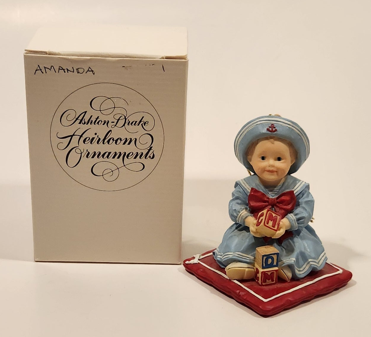 1993 Ashton Drake Heirloom Ornaments Amanda Porcelain Figurine by Yolanda Bello 3