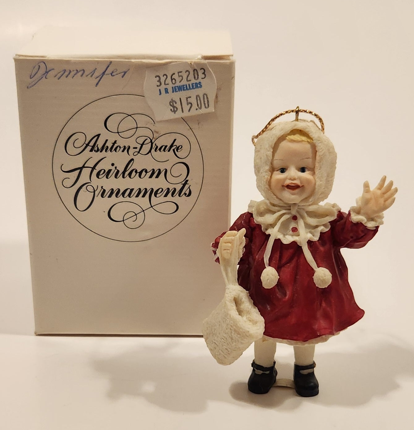 1993 Ashton Drake Heirloom Ornaments Jennifer Porcelain Figurine by Yolanda Bello 5