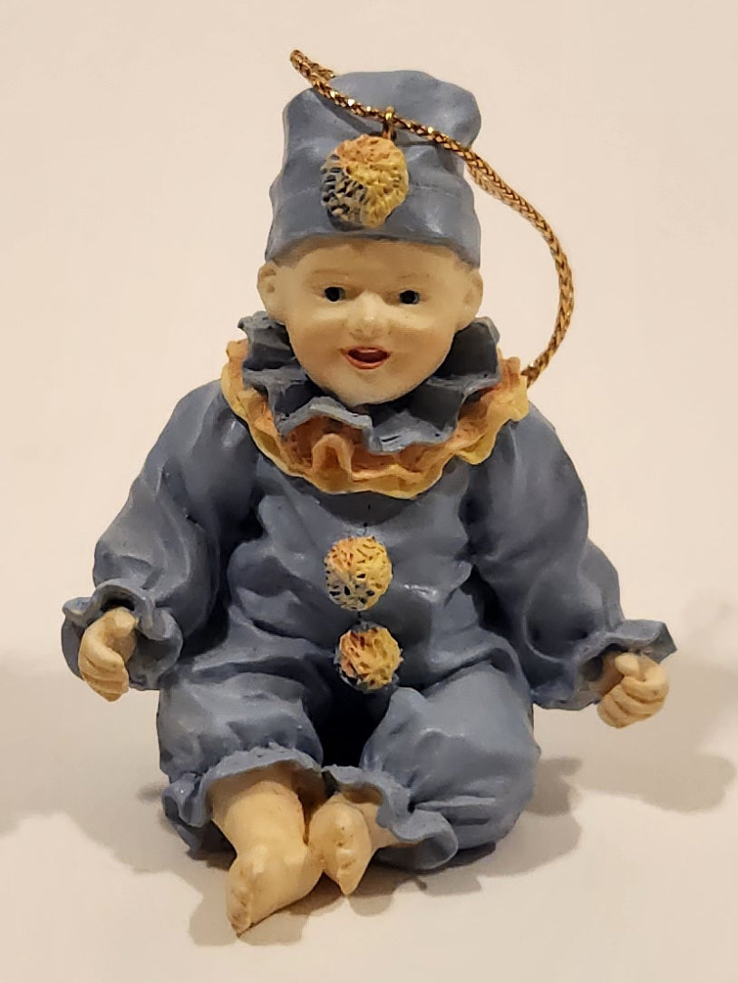 1993 Ashton Drake Heirloom Ornaments Jason in Blue Clown Suit Porcelain Figurine by Yolanda Bello 4