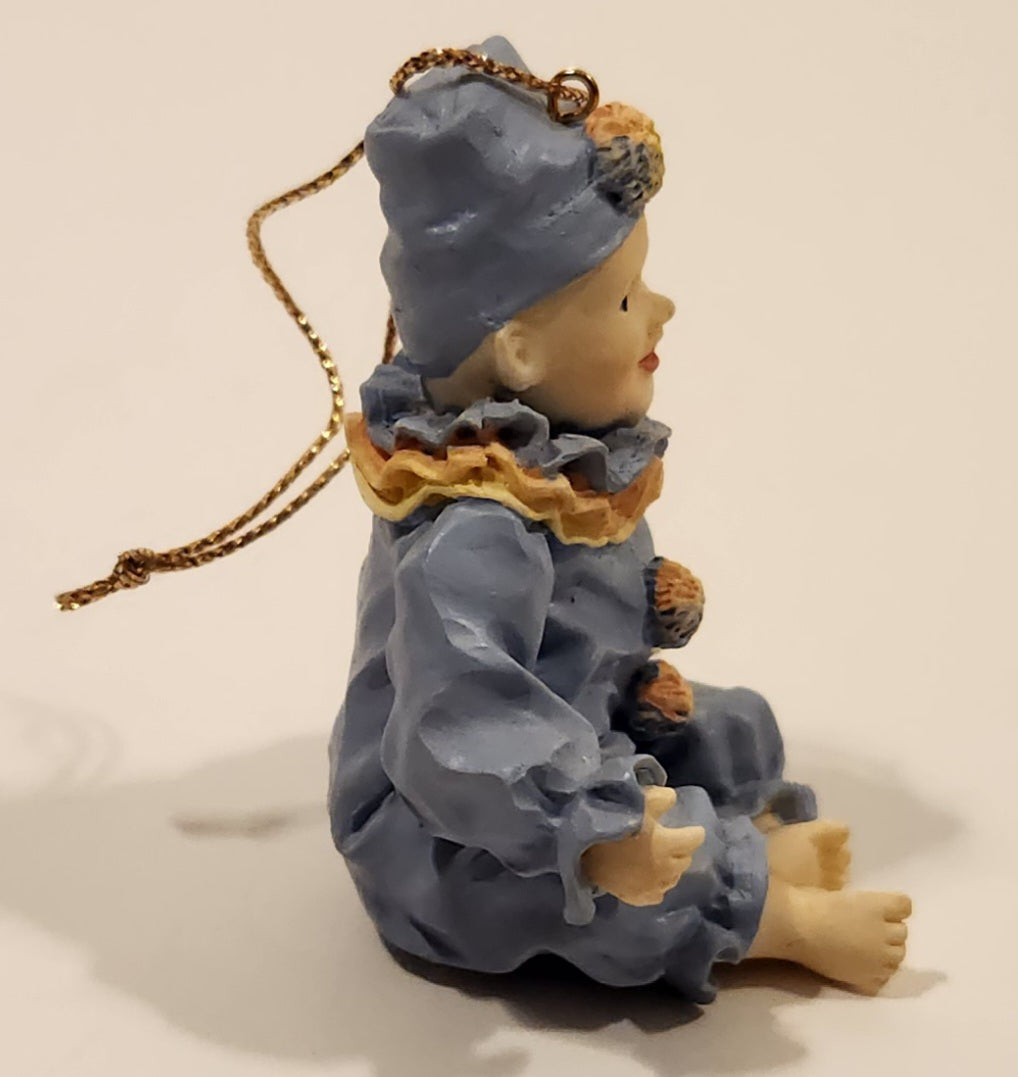 1993 Ashton Drake Heirloom Ornaments Jason in Blue Clown Suit Porcelain Figurine by Yolanda Bello 7