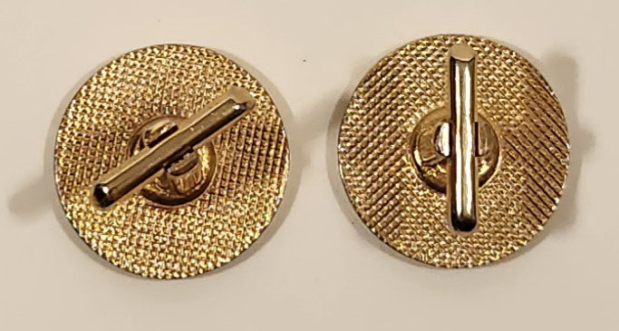 Big Horn Sheep Ram Standing on Cliff Red Background Gold Tone Cufflinks 6