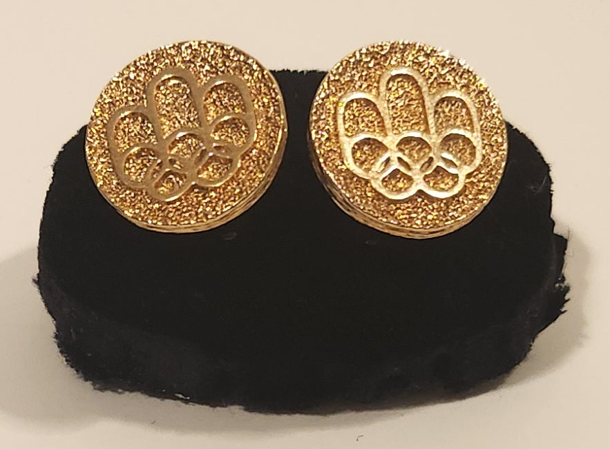 Vintage 1976 Montreal Summer Olympics Gold Tone Cufflinks