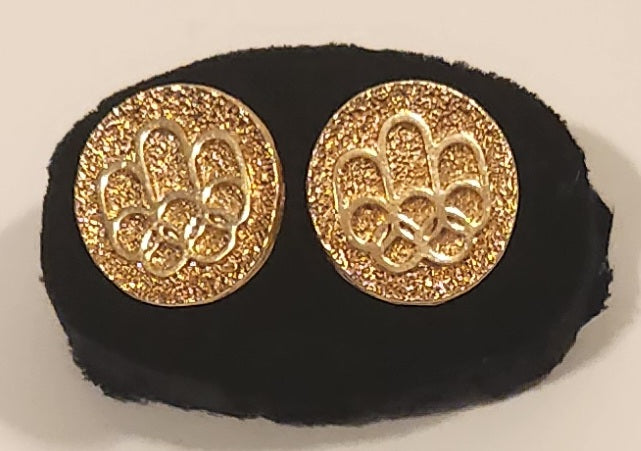 Vintage 1976 Montreal Summer Olympics Gold Tone Cufflinks 2
