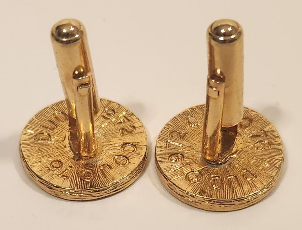 Vintage 1976 Montreal Summer Olympics Gold Tone Cufflinks 6