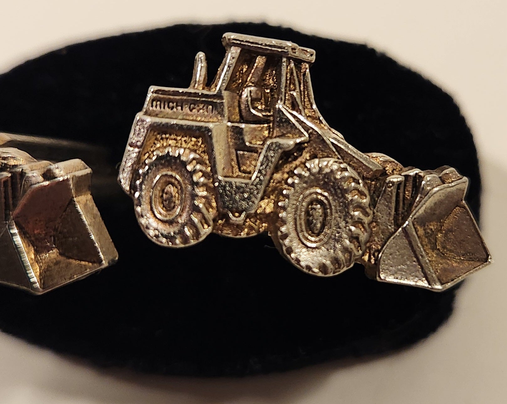 Vintage Michigan Front End Loader Silver Tone Cufflinks 3