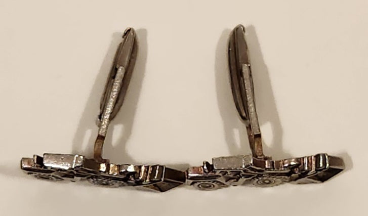 Vintage Michigan Front End Loader Silver Tone Cufflinks 5