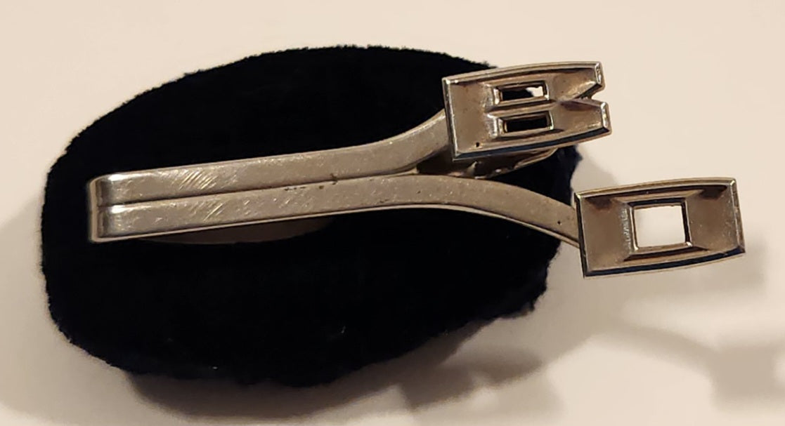 Vintage Hickok U.S.A. B D Initials Monogrammed Silver Tone Tie Clip