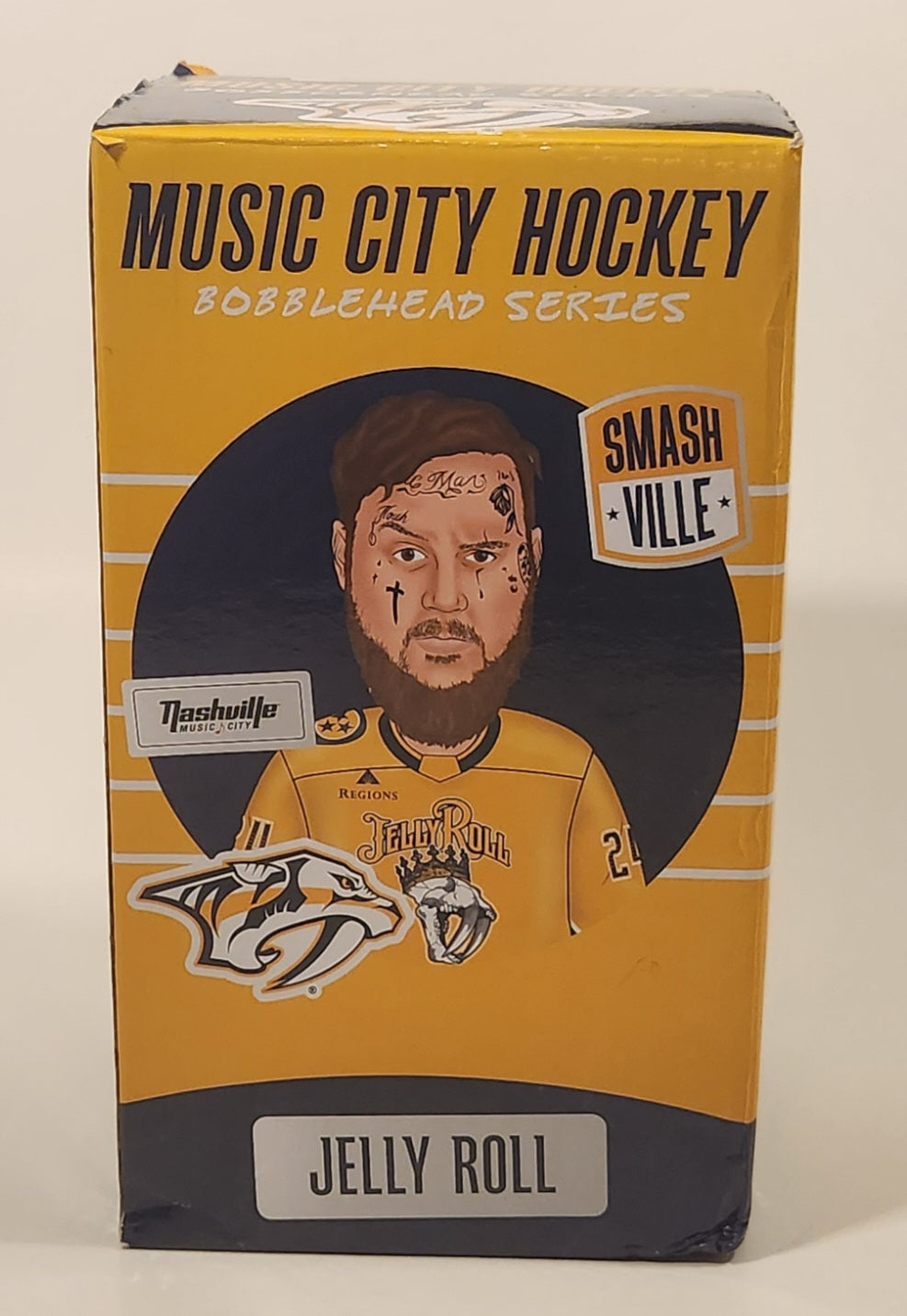 2025 BDA Sports NHL Nashville Predators Music City Hockey Bobblehead Series Smash Ville Jelly Roll 7" Tall Resin Figure New in Box 10