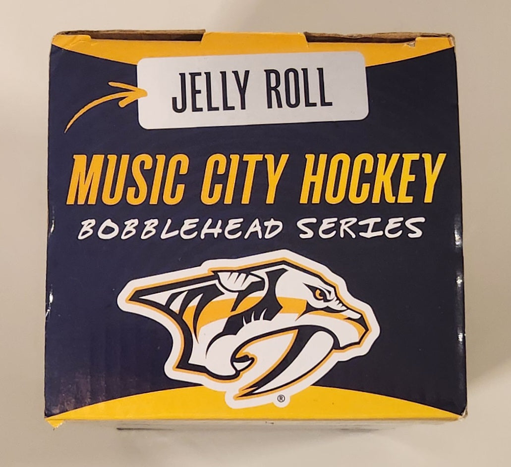 2025 BDA Sports NHL Nashville Predators Music City Hockey Bobblehead Series Smash Ville Jelly Roll 7" Tall Resin Figure New in Box 12