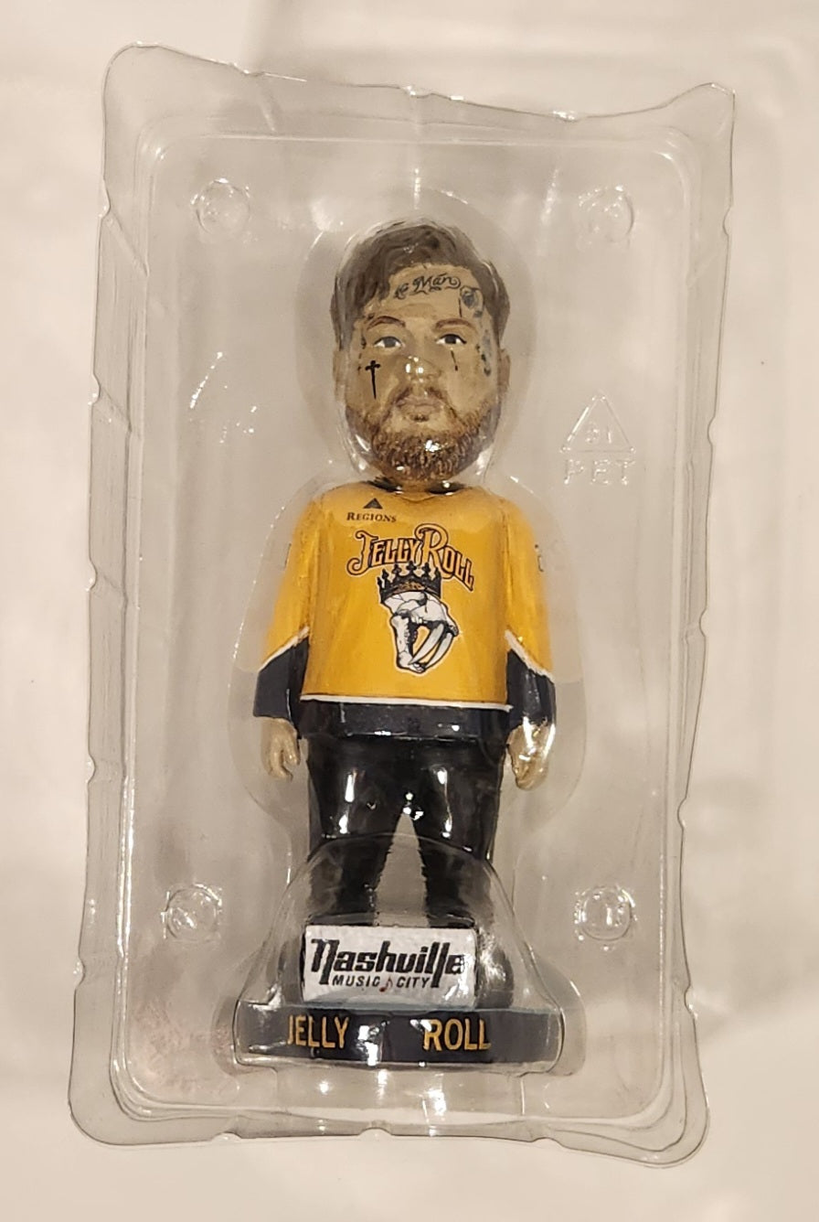 2025 BDA Sports NHL Nashville Predators Music City Hockey Bobblehead Series Smash Ville Jelly Roll 7" Tall Resin Figure New in Box 14
