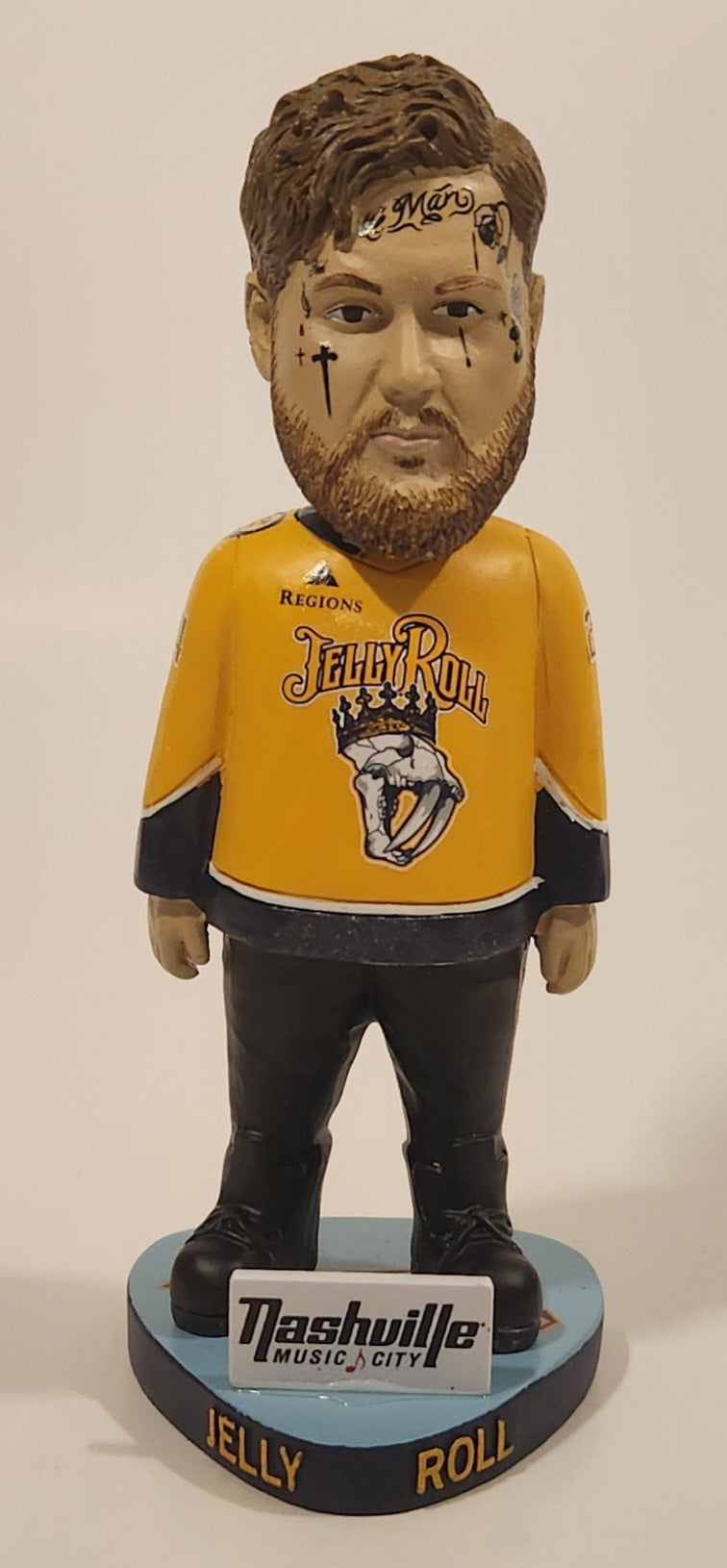 2025 BDA Sports NHL Nashville Predators Music City Hockey Bobblehead Series Smash Ville Jelly Roll 7" Tall Resin Figure New in Box 2