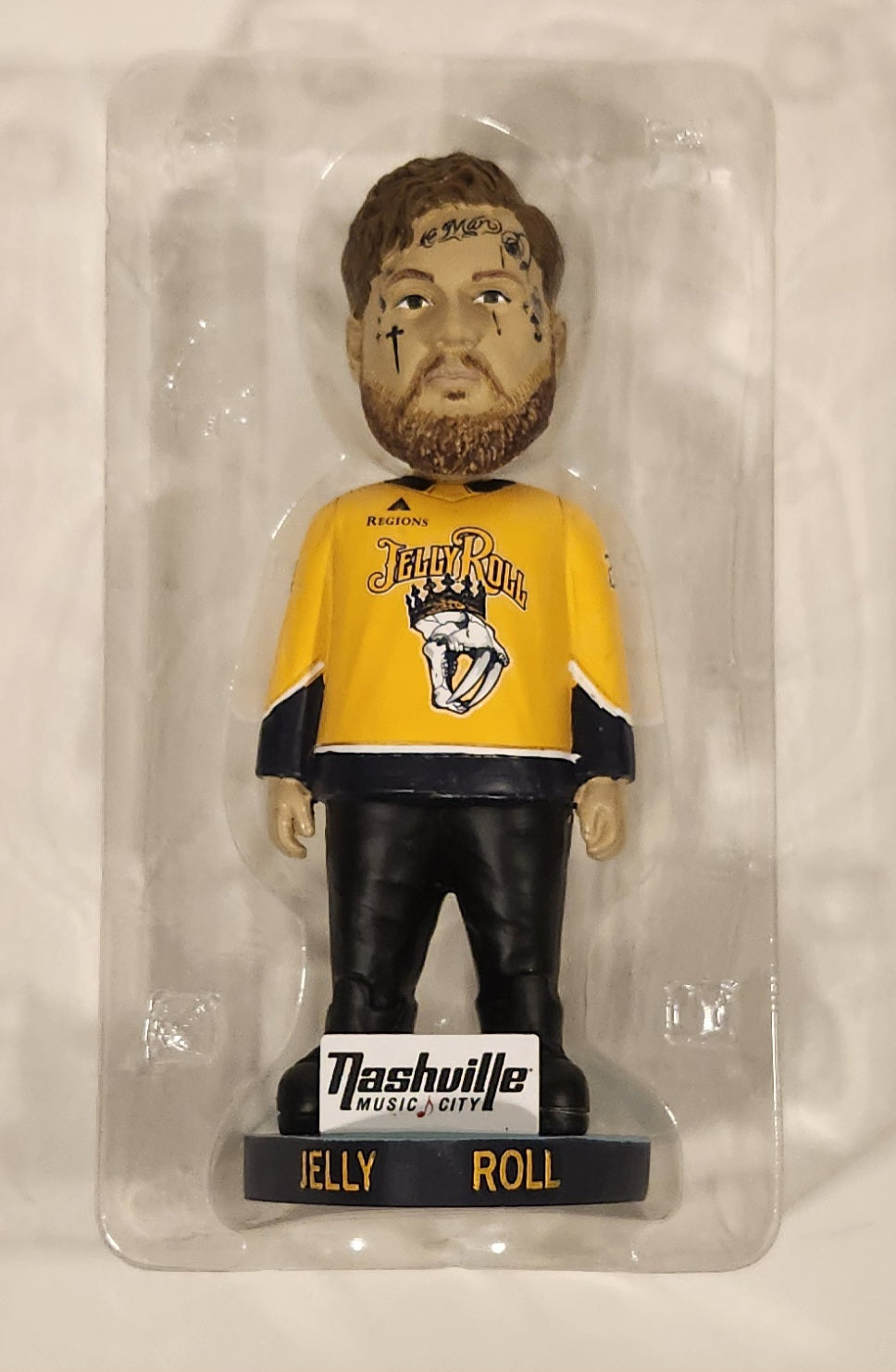 2025 BDA Sports NHL Nashville Predators Music City Hockey Bobblehead Series Smash Ville Jelly Roll 7" Tall Resin Figure New in Box 15