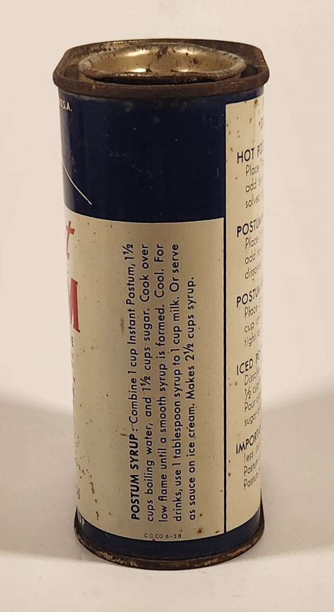 Vintage Post Food Products Instant Postum Cereal Beverage "There's a Reason" 8 oz Tin Metal Can 2