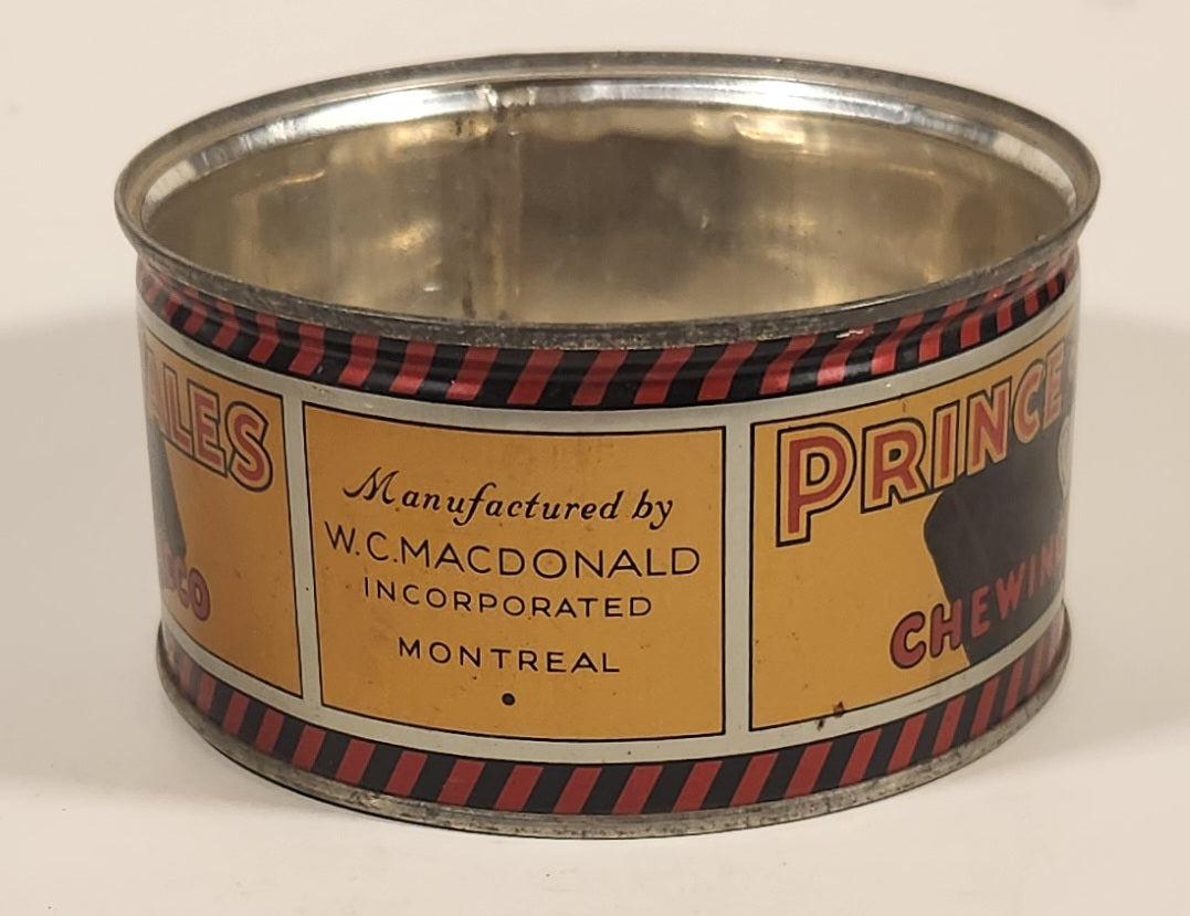 Vintage W.C. Macdonald Prince of Wales Chewing Tobacco Tin Metal Can No Lid 2