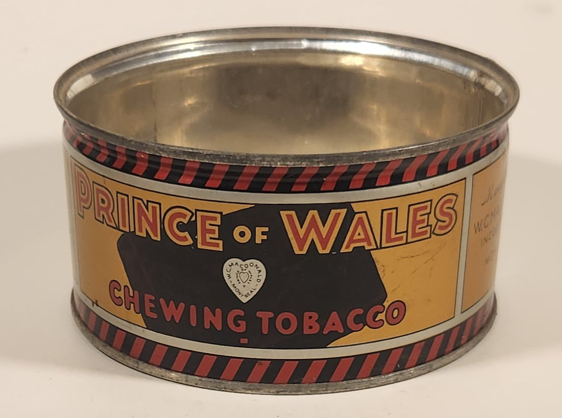 Vintage W.C. Macdonald Prince of Wales Chewing Tobacco Tin Metal Can No Lid 3