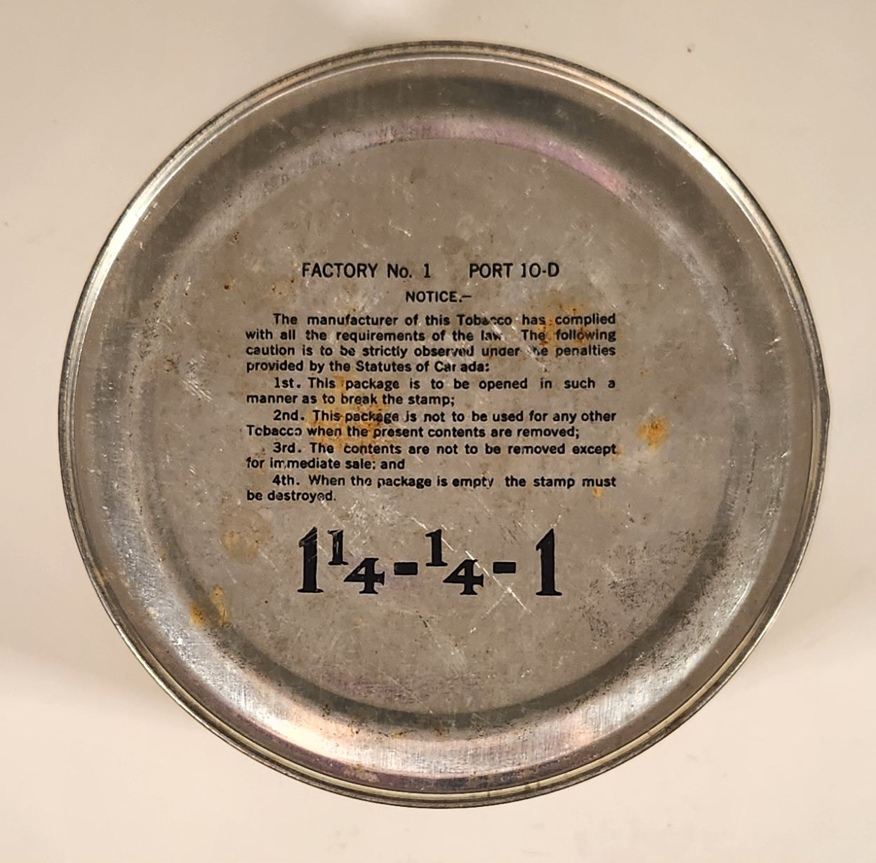 Vintage W.C. Macdonald Prince of Wales Chewing Tobacco Tin Metal Can No Lid 6