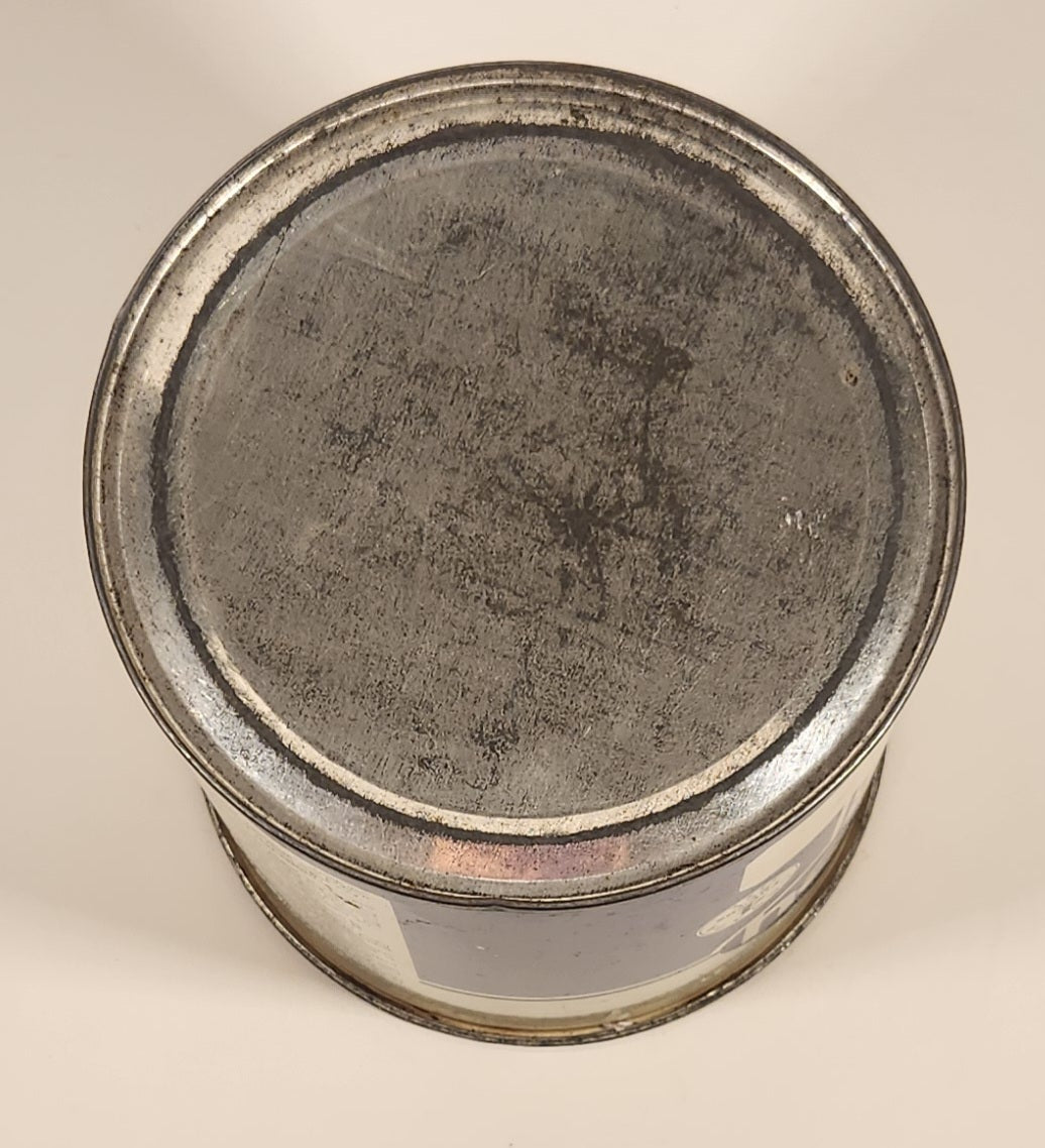 Vintage Pure Canadian Honey Blue and White Tin Metal Can 7