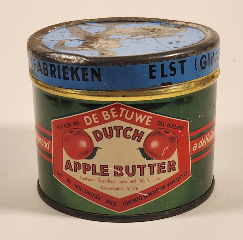 Rare Vintage De Betuwe Dutch Apple Butter A Delicious Sandwich Spread Tin Metal Container 3