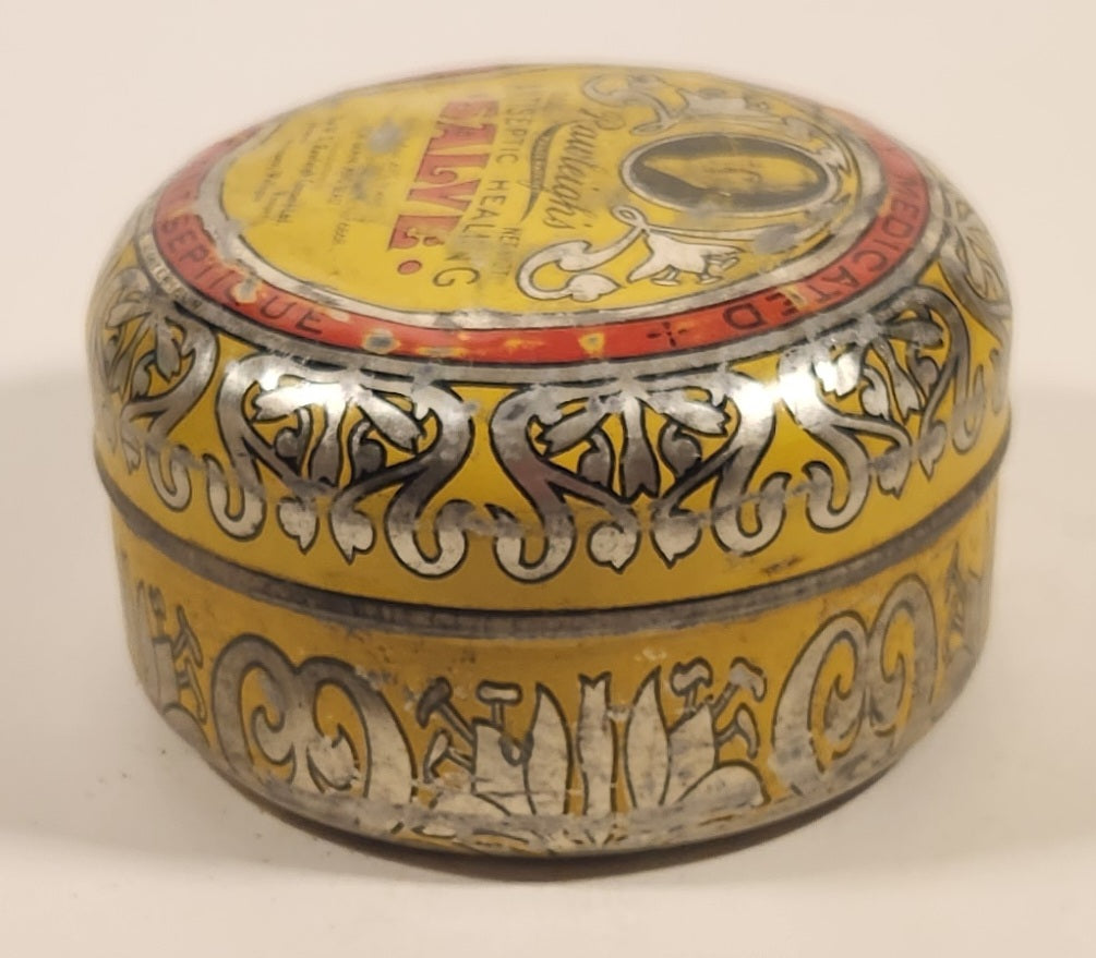 Vintage The W. T. Rawleigh Company Ltd Montreal Winnipeg Melbourne Willington Rawleigh's Antiseptic Healing Salve High Medicated Tin Metal Container 5