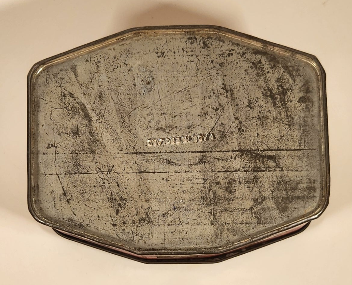 Antique 1937 H. M. King Edward VIII Commemorative Hinged Tin Metal Container 7