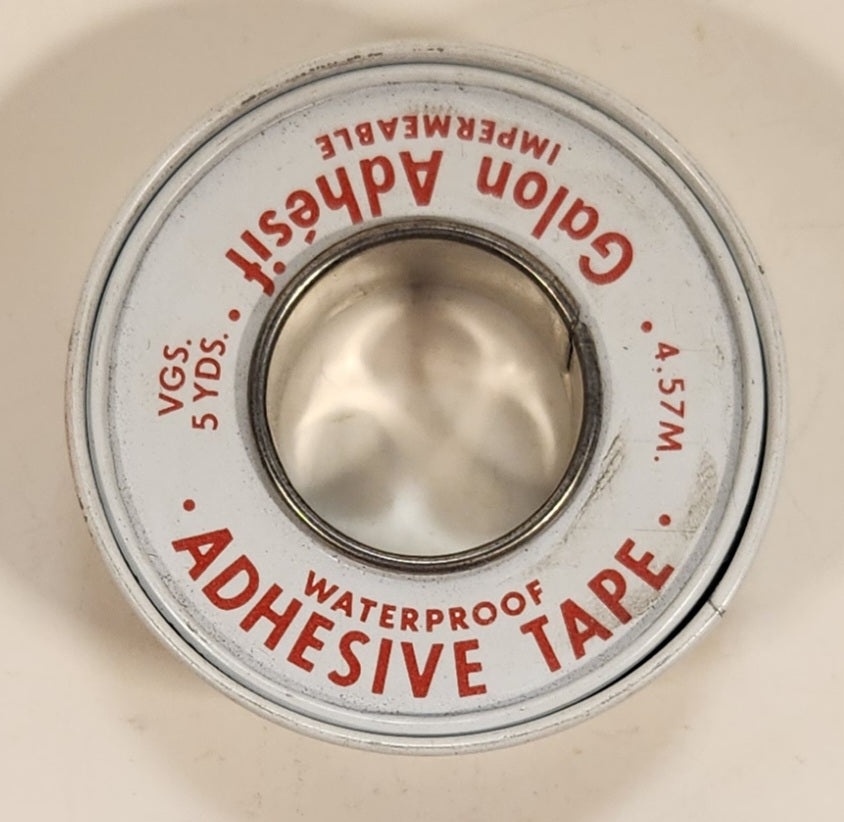 Vintage H.M. Cote Inc. Boucherville, Canada Rico Waterproof Adhesive Tape Tin Metal Container 6