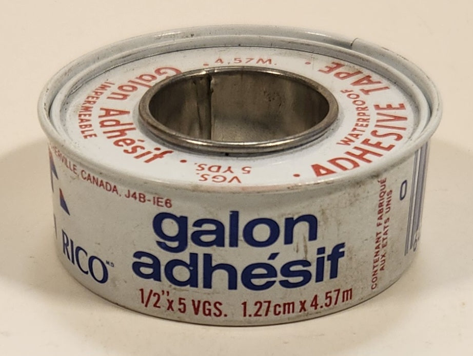 Vintage H.M. Cote Inc. Boucherville, Canada Rico Waterproof Adhesive Tape Tin Metal Container 5