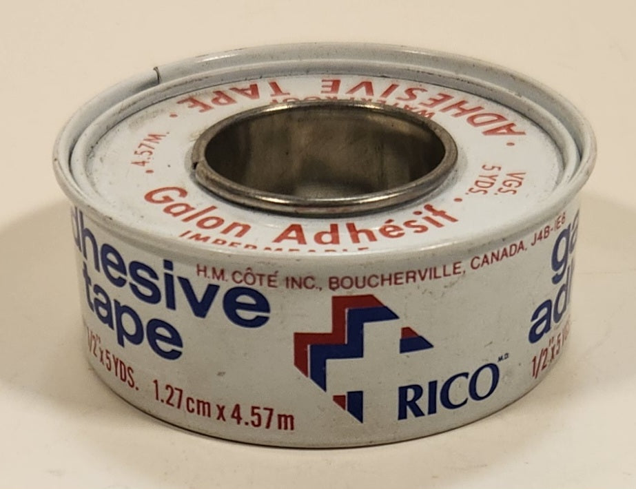 Vintage H.M. Cote Inc. Boucherville, Canada Rico Waterproof Adhesive Tape Tin Metal Container 2