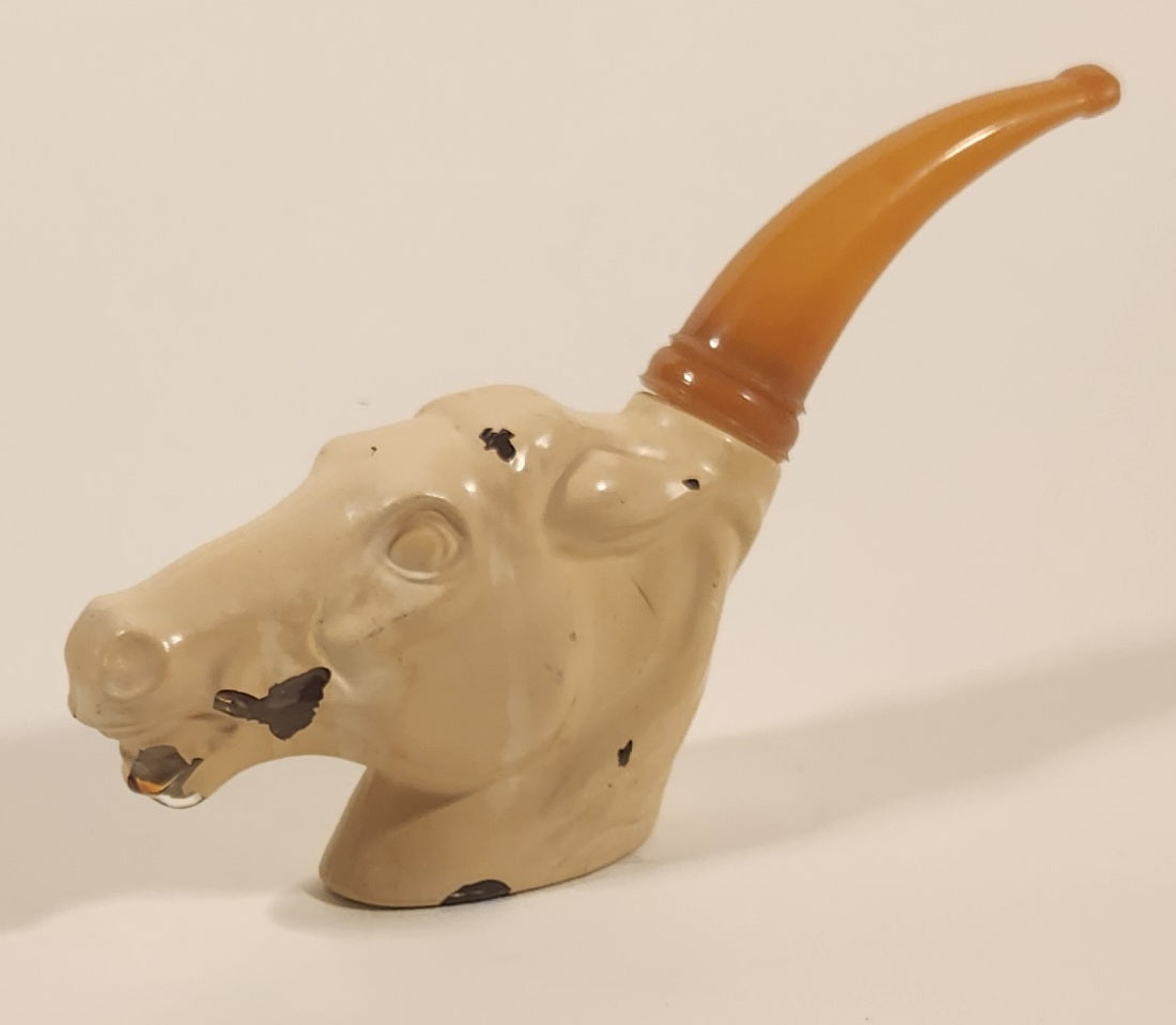 Vintage Avon Wild Mustang Pipe Shaped Aftershave Bottle