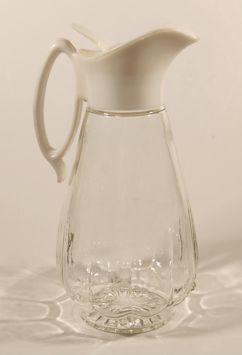 Vintage Twinpak Clear Glass Syrup Pouring Bottle with White Plastic Lid 3