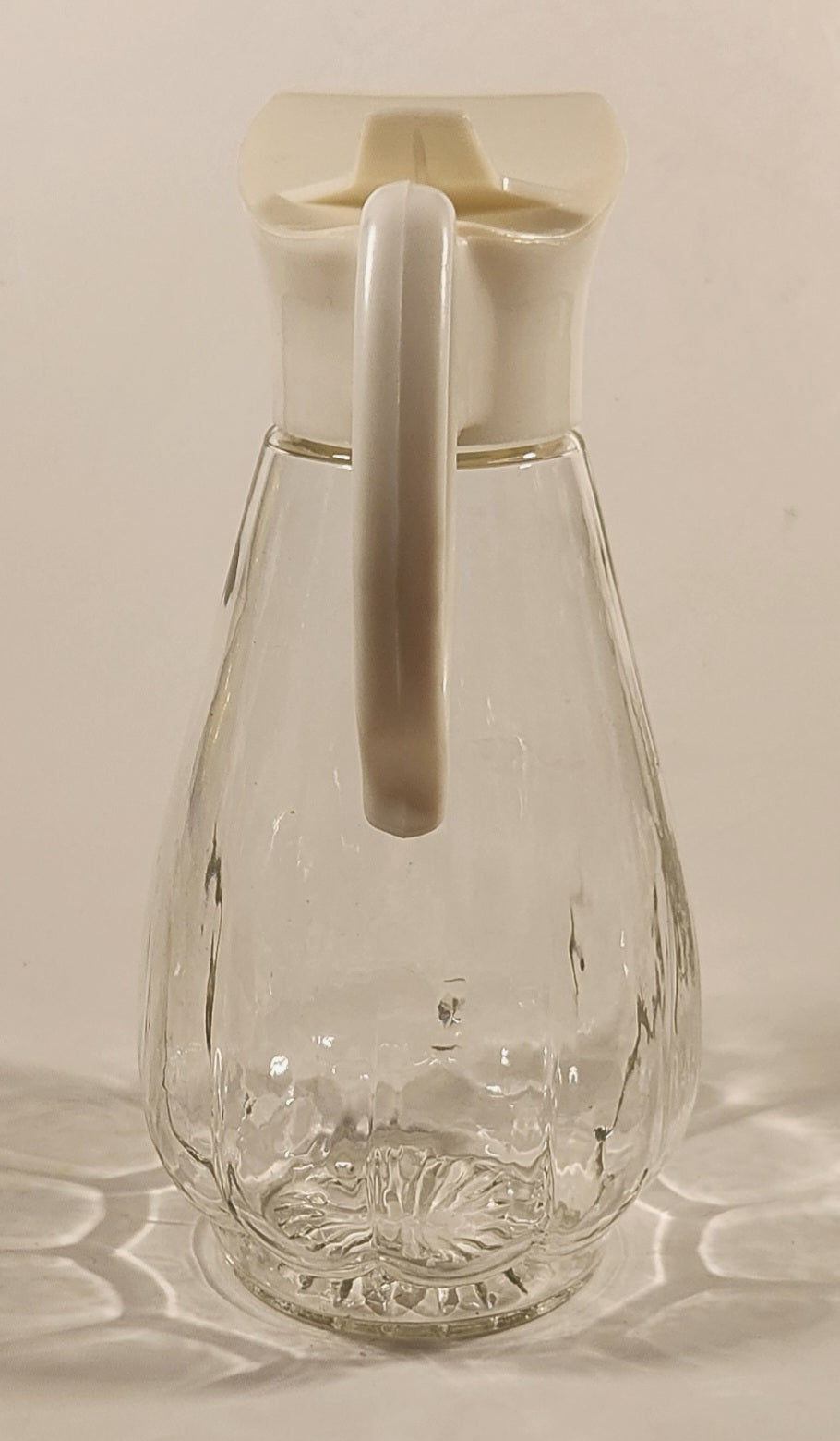 Vintage Twinpak Clear Glass Syrup Pouring Bottle with White Plastic Lid 4