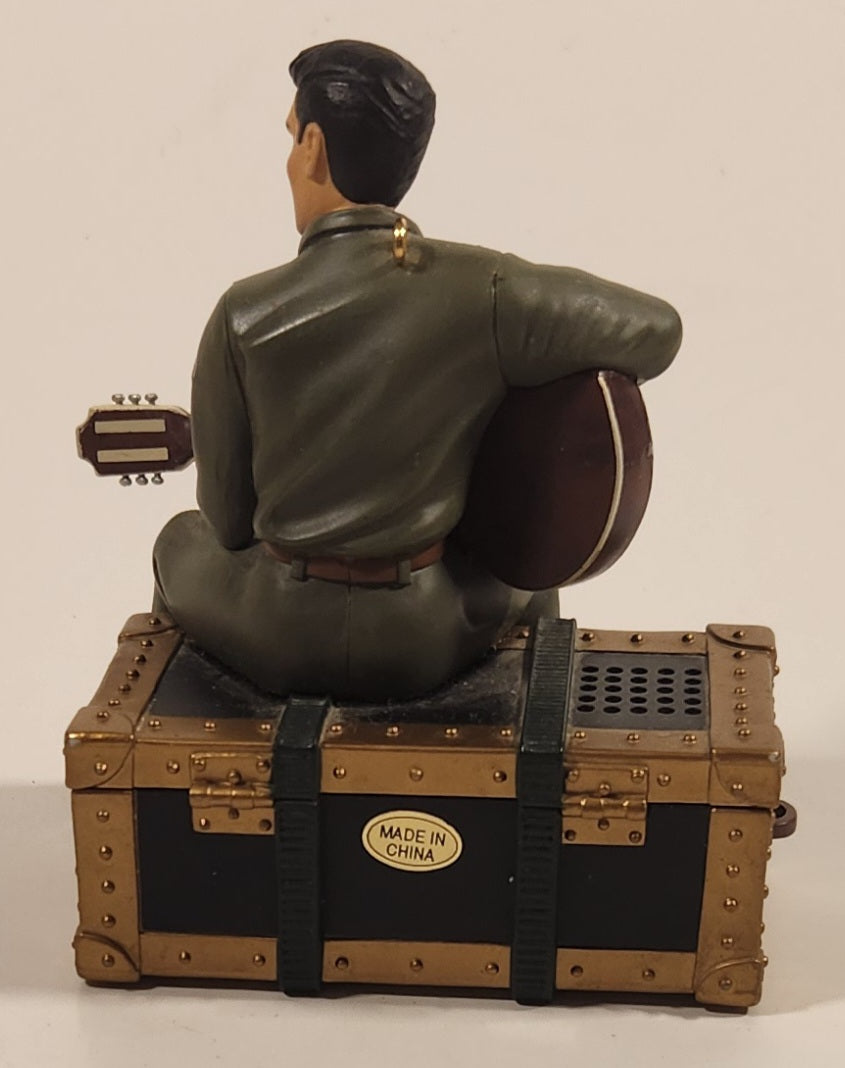 2000 Carlton Cards EPE Elvis Presley A Long Way From Home U.S. Army Singing Christmas Ornament 4