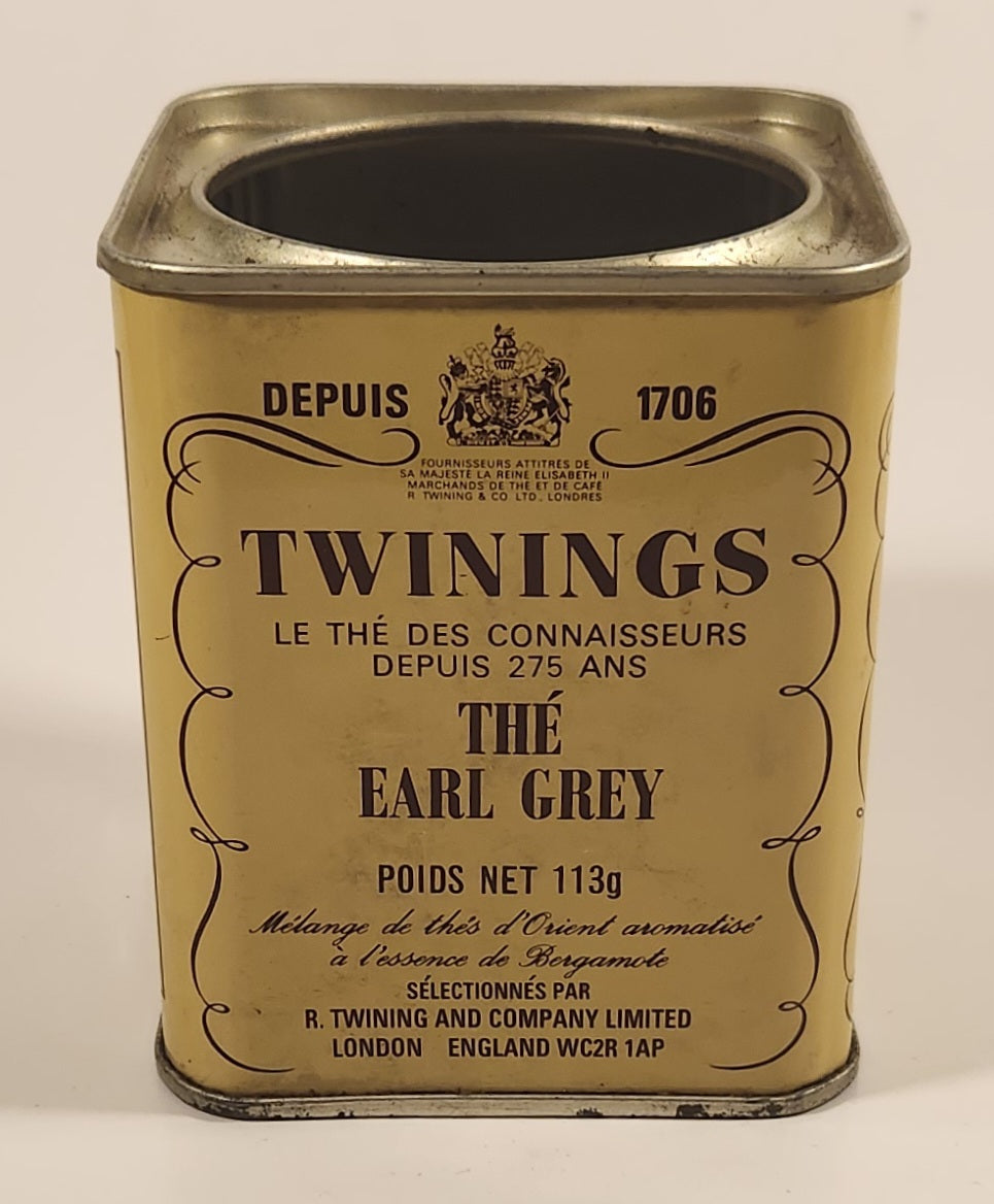 Twinings Earl Grey Tea Tin Metal Container