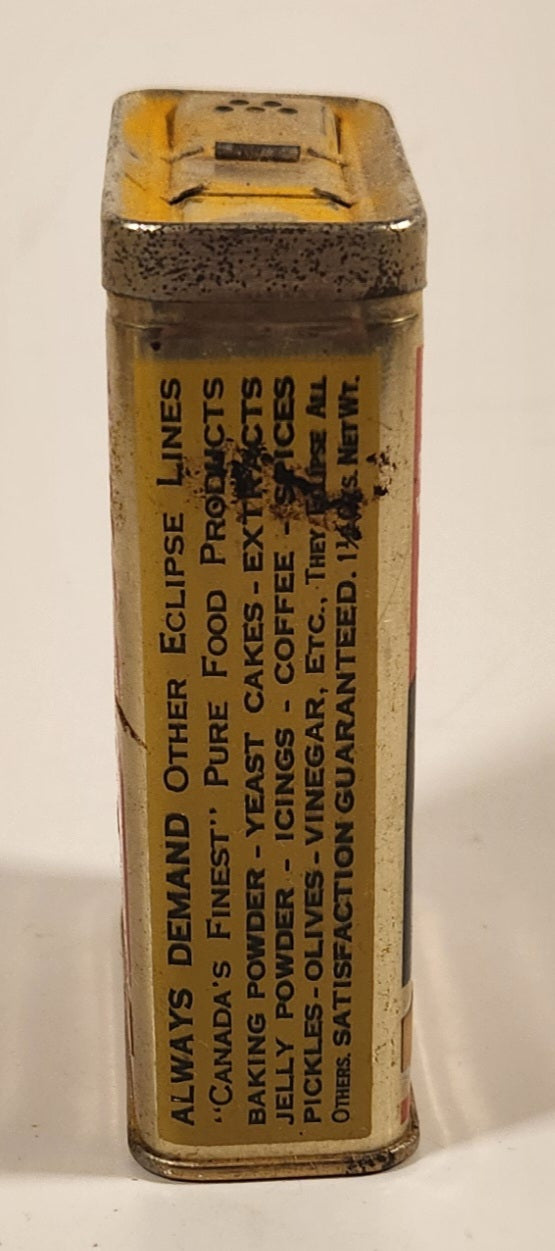 Rare Antique Western Pure Foods Ltd Winnipeg Canada Eclipse Pure Spice Turmeric Tin Metal Container Near Full 4